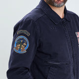 DAYTONA 73 Blouson Robery uomo in twill blu 