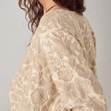 MAISON HOTEL Giacca donna Akash ricamata cropped ivory 