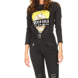 GOLDBERGH Maglia da sci donna Aspen con paillettes nera 
