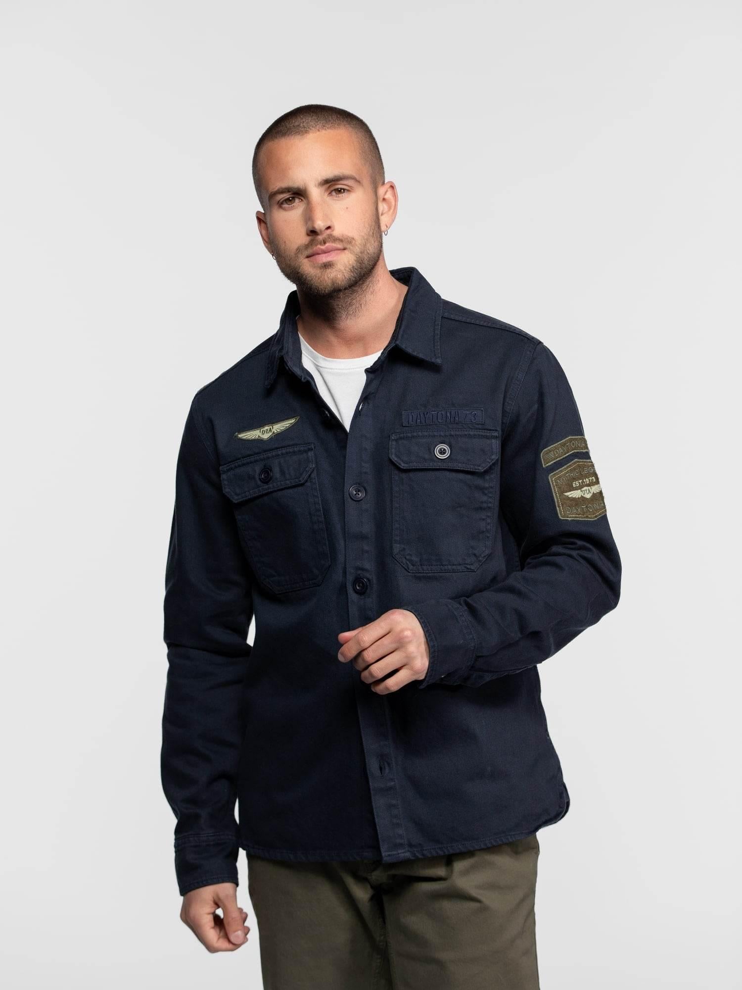 DAYTONA 73 Giacca uomo in denim blu Jefbull 