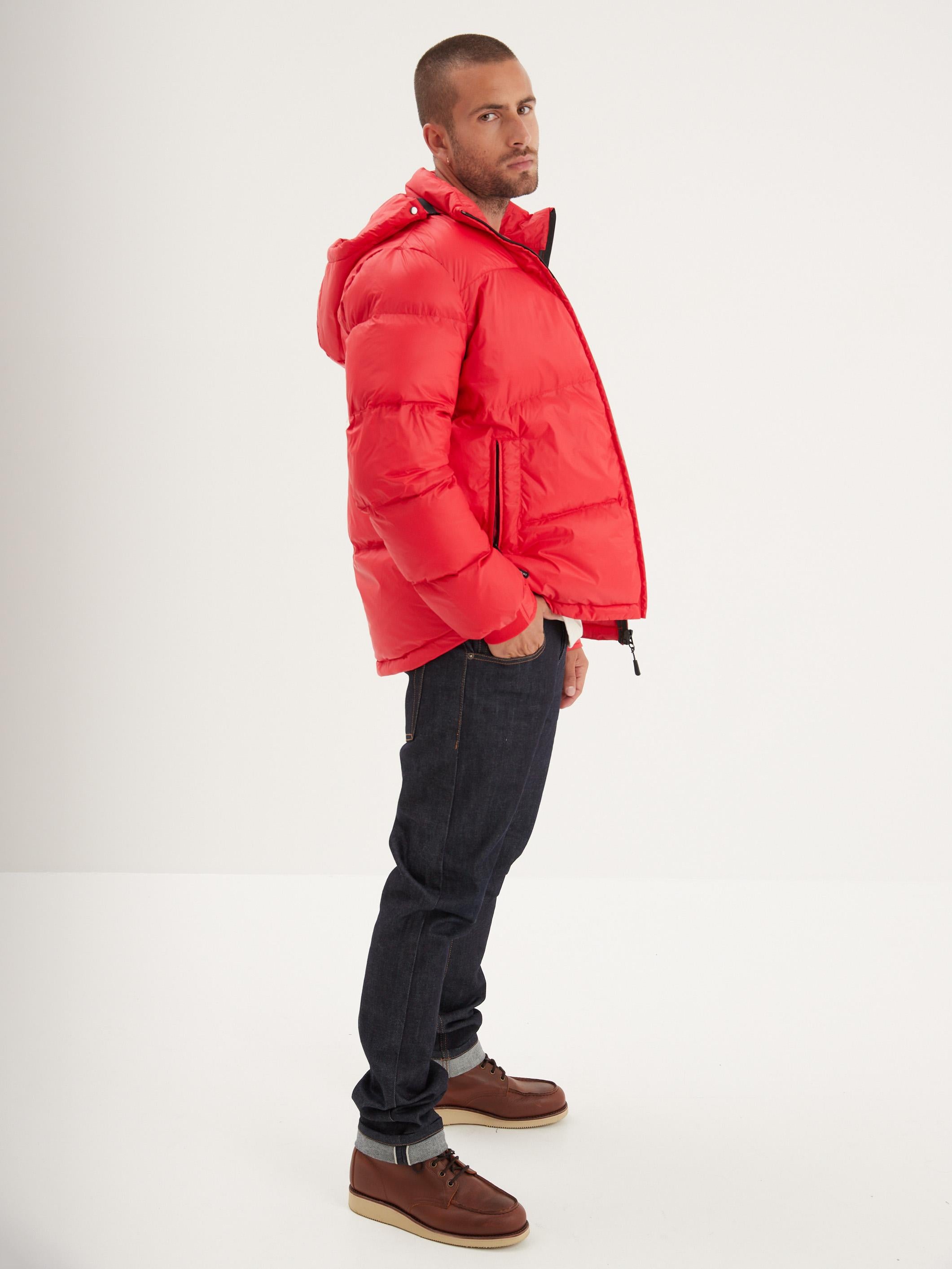 DAYTONA 73 Piumino uomo in nylon rosso Denisson 