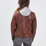 ROSE GARDEN Giubbotto Silene in pelle bison 