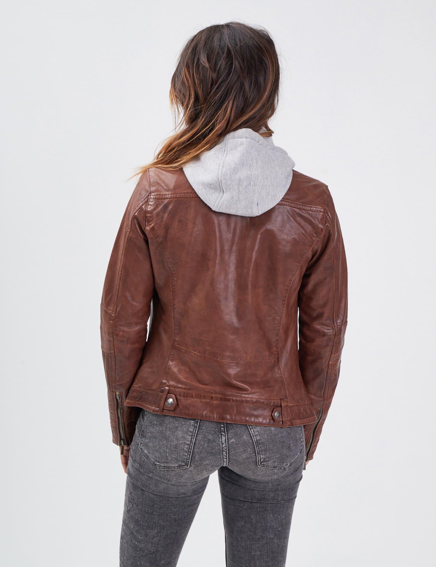 ROSE GARDEN Giubbotto Silene in pelle bison 