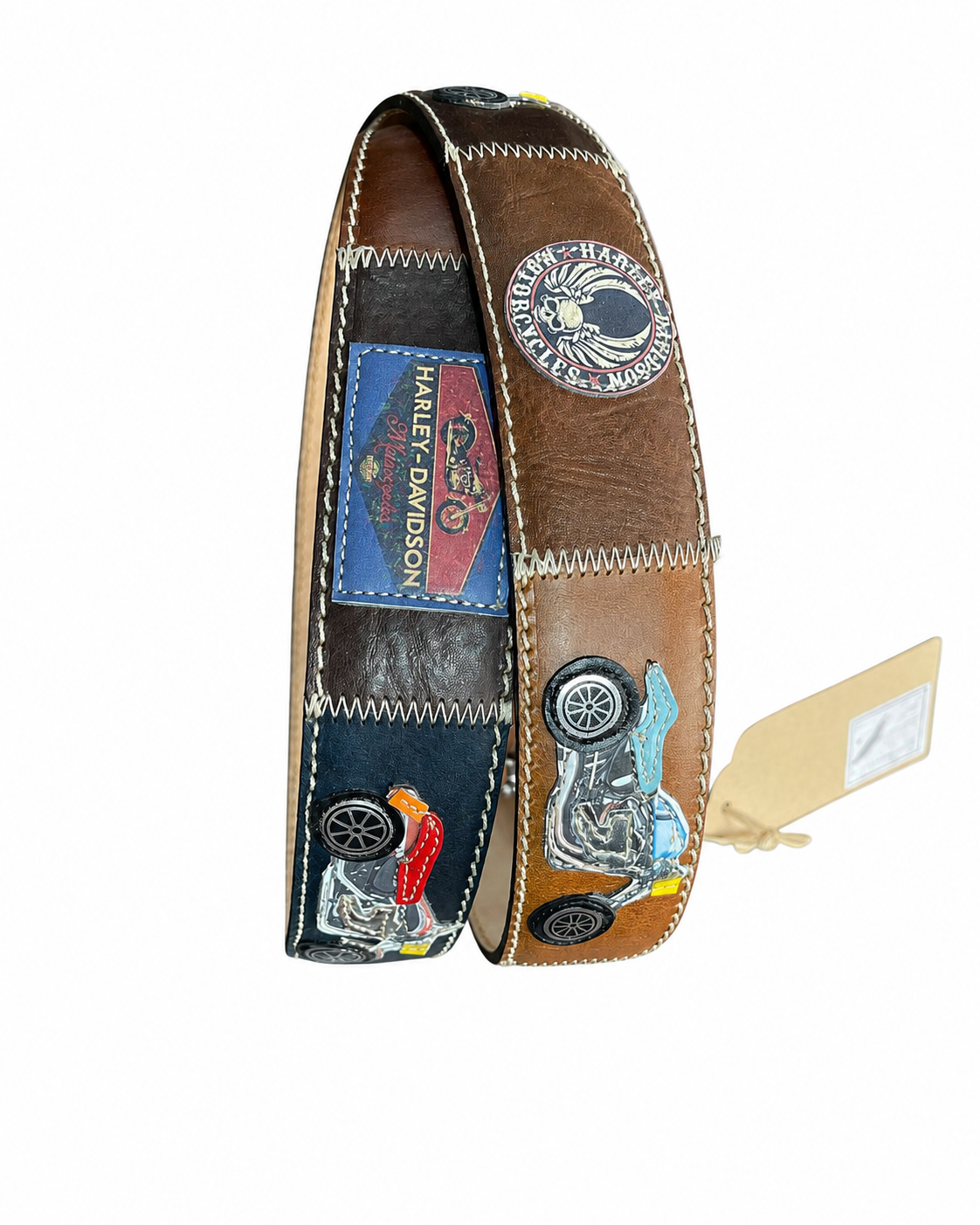 RED BELTS Cintura artigianale in pelle Harley 