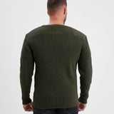 DAYTONA 73 Maglia uomo Basset girocollo verde militare 