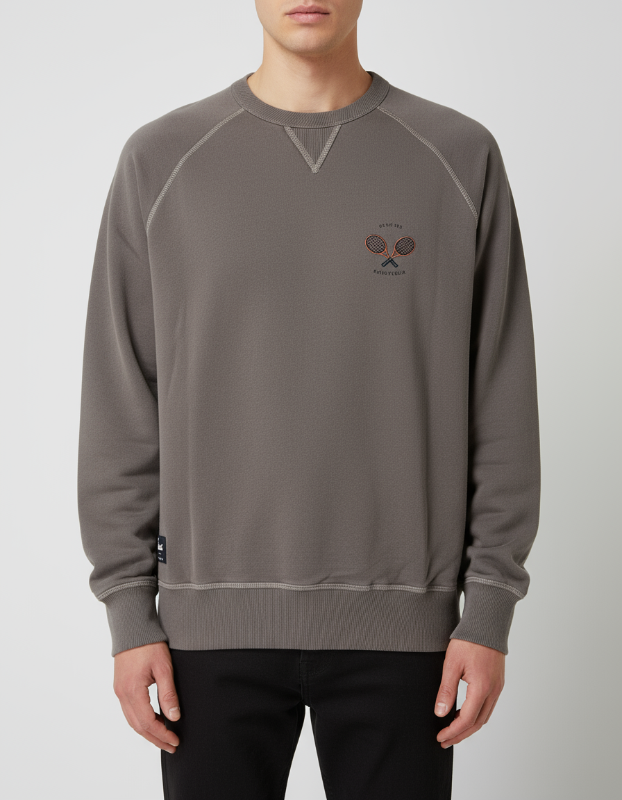 INTHEBOX Felpa girocollo unisex in cotone Snoopy Racquet Club 