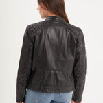 DAYTONA 73 Giacca donna in pelle nera Walkora Black 
