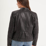 DAYTONA 73 Giacca donna in pelle nera Walkora Black 