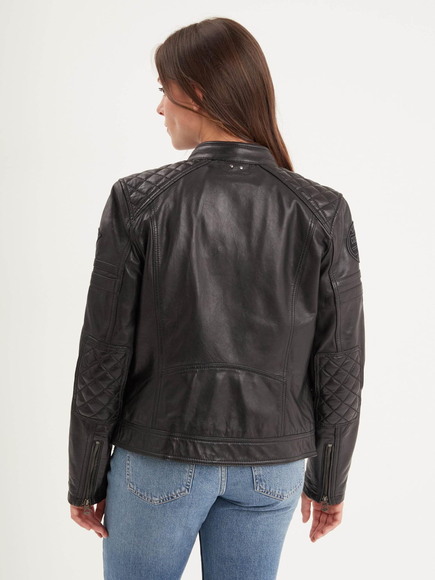 DAYTONA 73 Giacca donna in pelle nera Walkora Black 