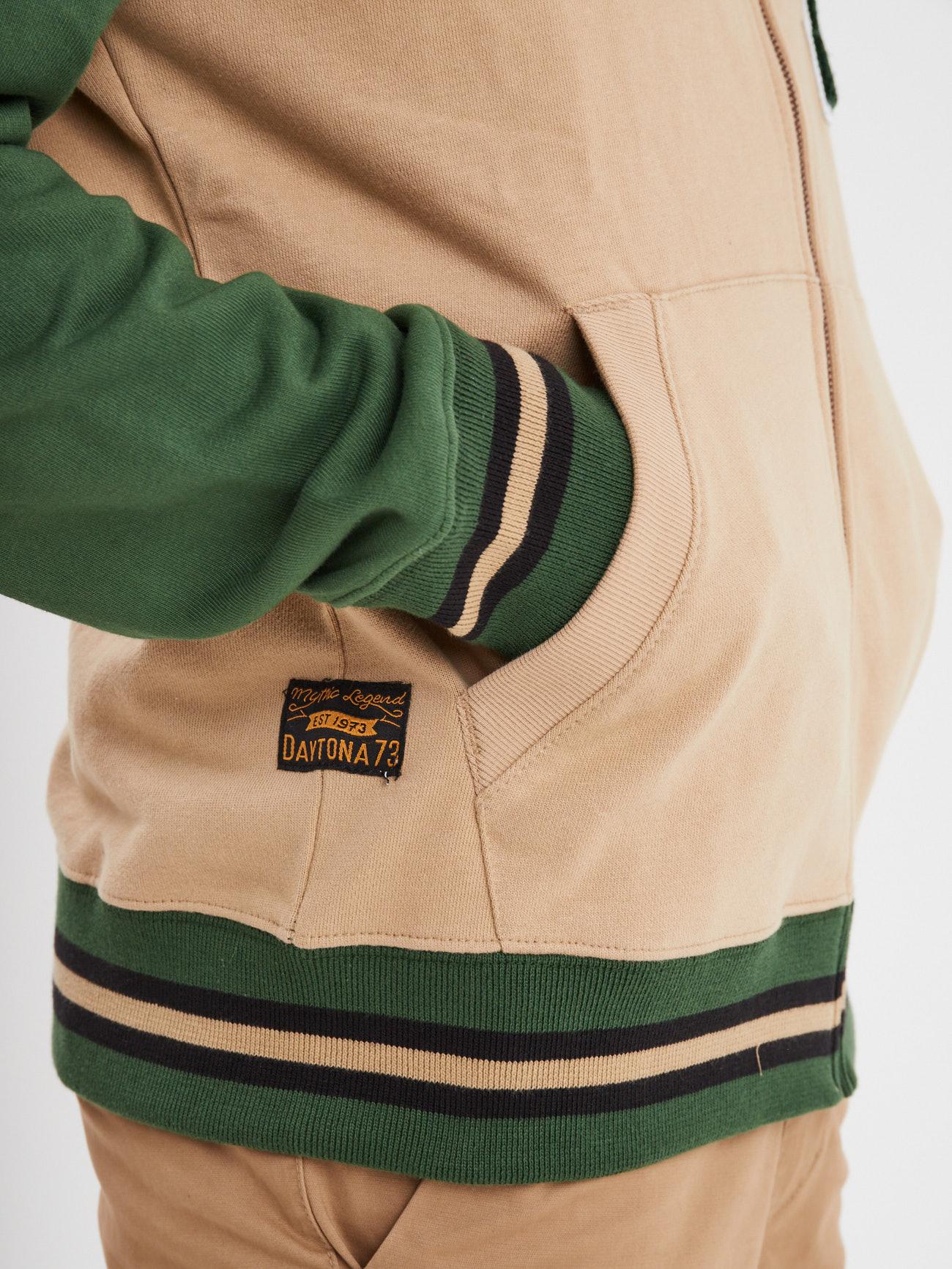 DAYTONA 73 Felpa uomo Burley corda/verde 
