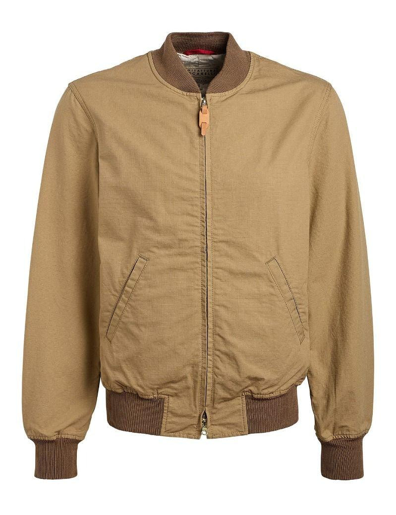MANIFATTURA CECCARELLI Bomber uomo in cotone dark tan 
