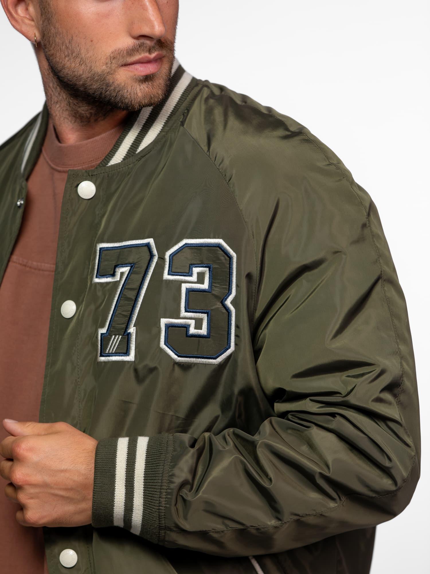 DAYTONA 73 Bomber uomo in nylon verde khaki Oshawa 