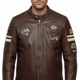 DAYTONA 73 Giacca in pelle uomo Limerock bison 