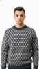 Men's polka dot sweater in cashwool and mohair