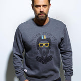 DAYTONA 73 Felpa uomo Hypster grigio scuro 