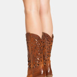 METISSE Stivali Texani in Rag Cuoio 