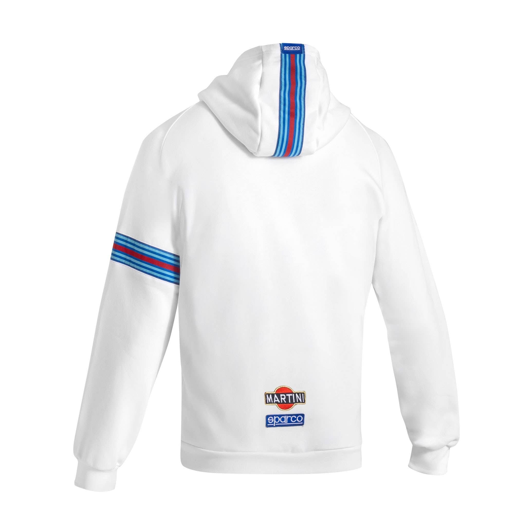 SPARCO Felpa uomo Martini Racing bianca con zip 