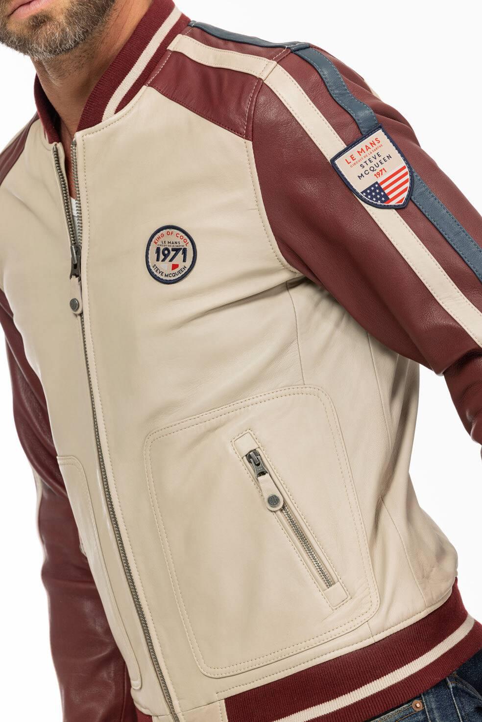 STEVE MCQUEEN Giubbotto uomo Walt Dark Red in pelle montone S 