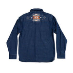 IRON AND RESIN Camicia uomo Tonopah western in tessuto lavato 