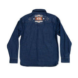IRON AND RESIN Camicia uomo Tonopah western in tessuto lavato 