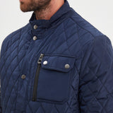 DAYTONA 73 Giacca trapuntata uomo in nylon blu Darrington 