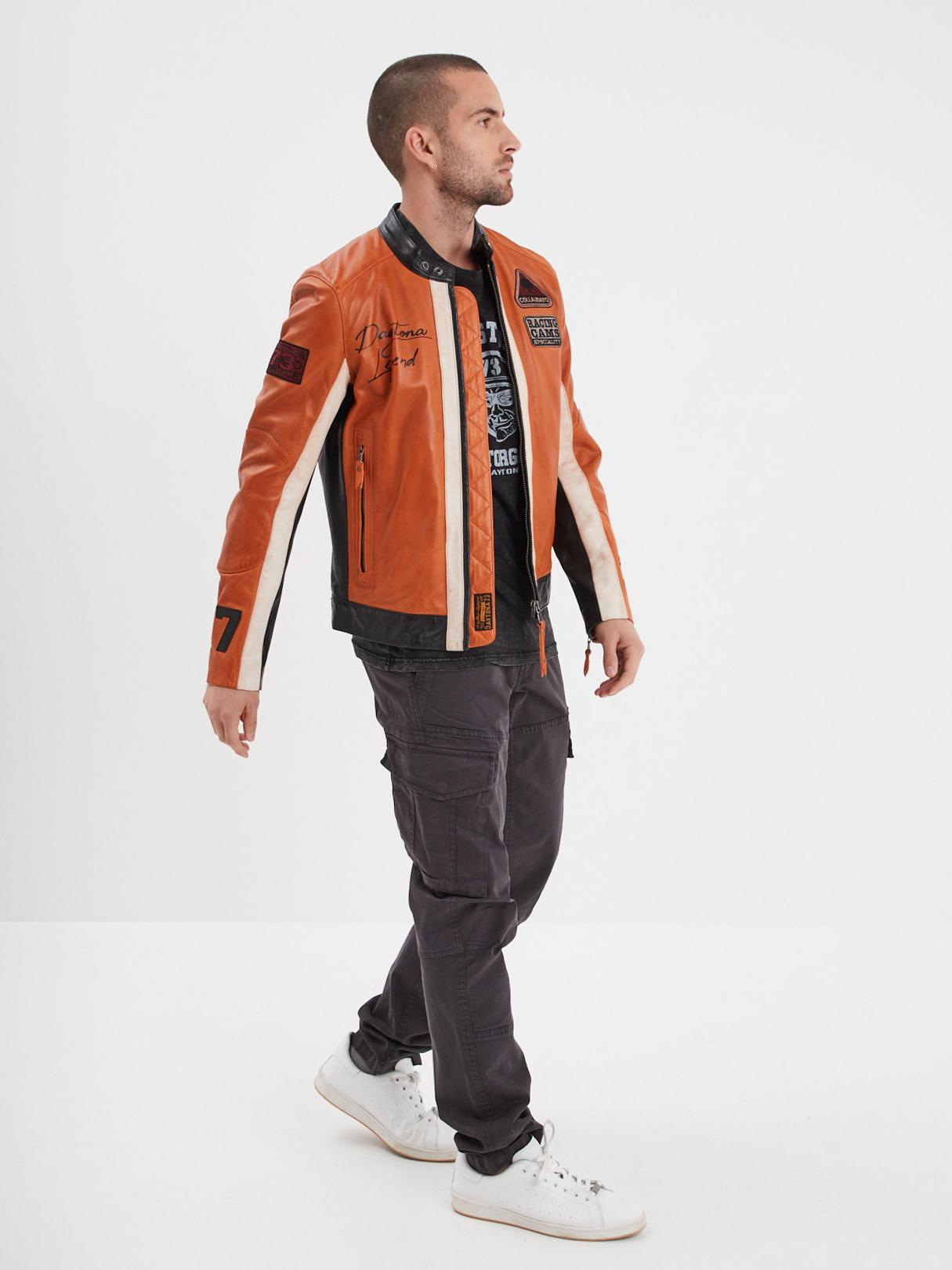 DAYTONA 73 Giacca in pelle arancione uomo Boller 