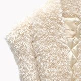 HANAMI D'OR Gilet Donna Eco Pelliccia panna/rosa antico 