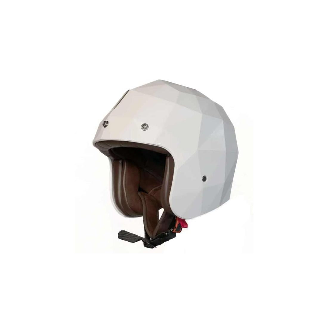 HOLYFREEDOM Casco jet Stealth White Diamond omologato ECE 22.06 
