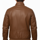 STEVE MCQUEEN Giacca uomo in pelle havane Harry 