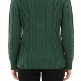 RAKKI Cardigan donna in cashmere verde inglese 