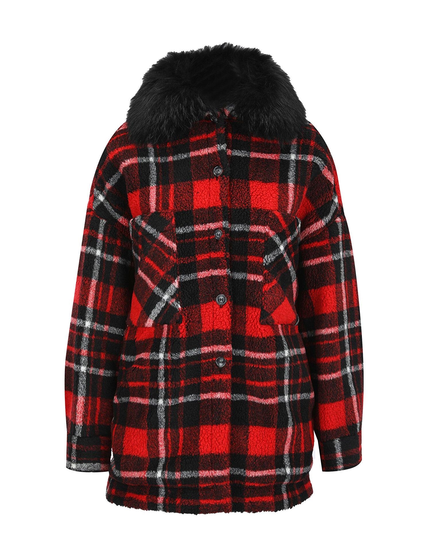 AVA ADORE Cappotto con colletto in pelliccia Murmasky 