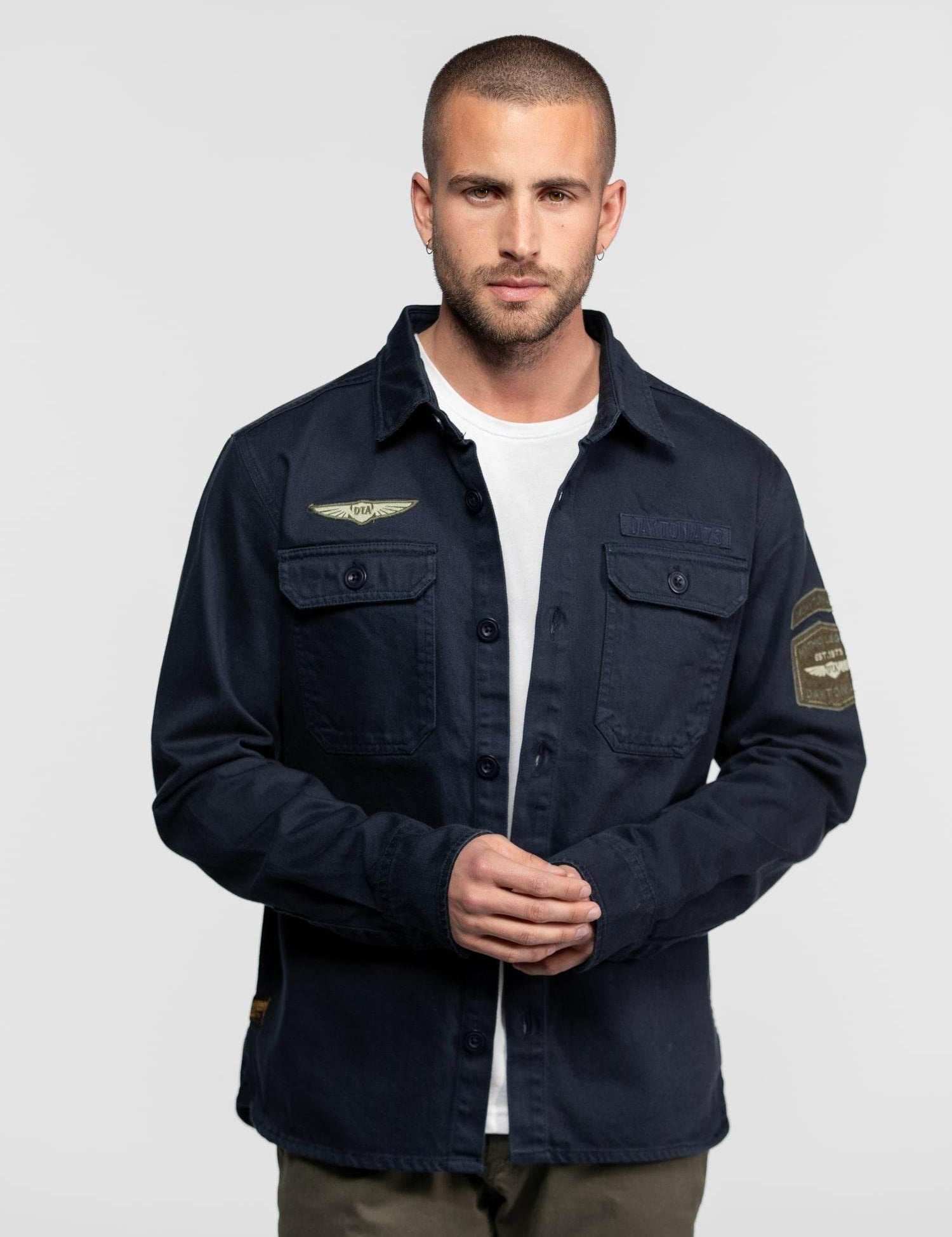 DAYTONA 73 Giacca uomo in denim blu Jefbull 