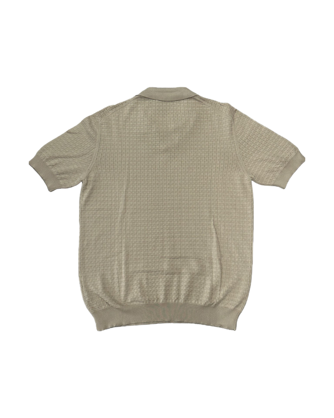 MASQ Polo unisex beige senza bottoni in cotone 