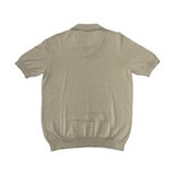 MASQ Polo unisex beige senza bottoni in cotone 