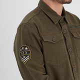 DAYTONA 73 Camicia militare uomo Jeffy verde militare 