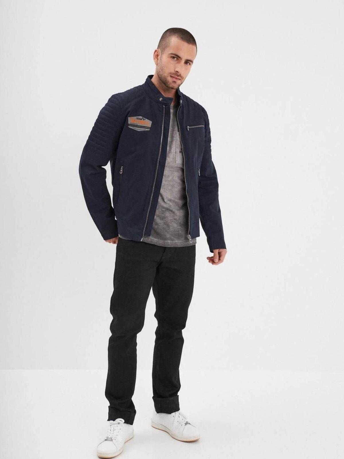 DAYTONA 73 Giacca uomo Bowen in twill di cotone blu 