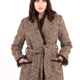FRONT STREET Cappotto donna Herringbone Tweed 