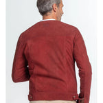 STEVE MCQUEEN Giubbotto uomo in pelle rosso Tom Dark Red 