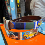 DESIGN arTIGIANALE Cintura artigianale in pelle Mini anni 70 