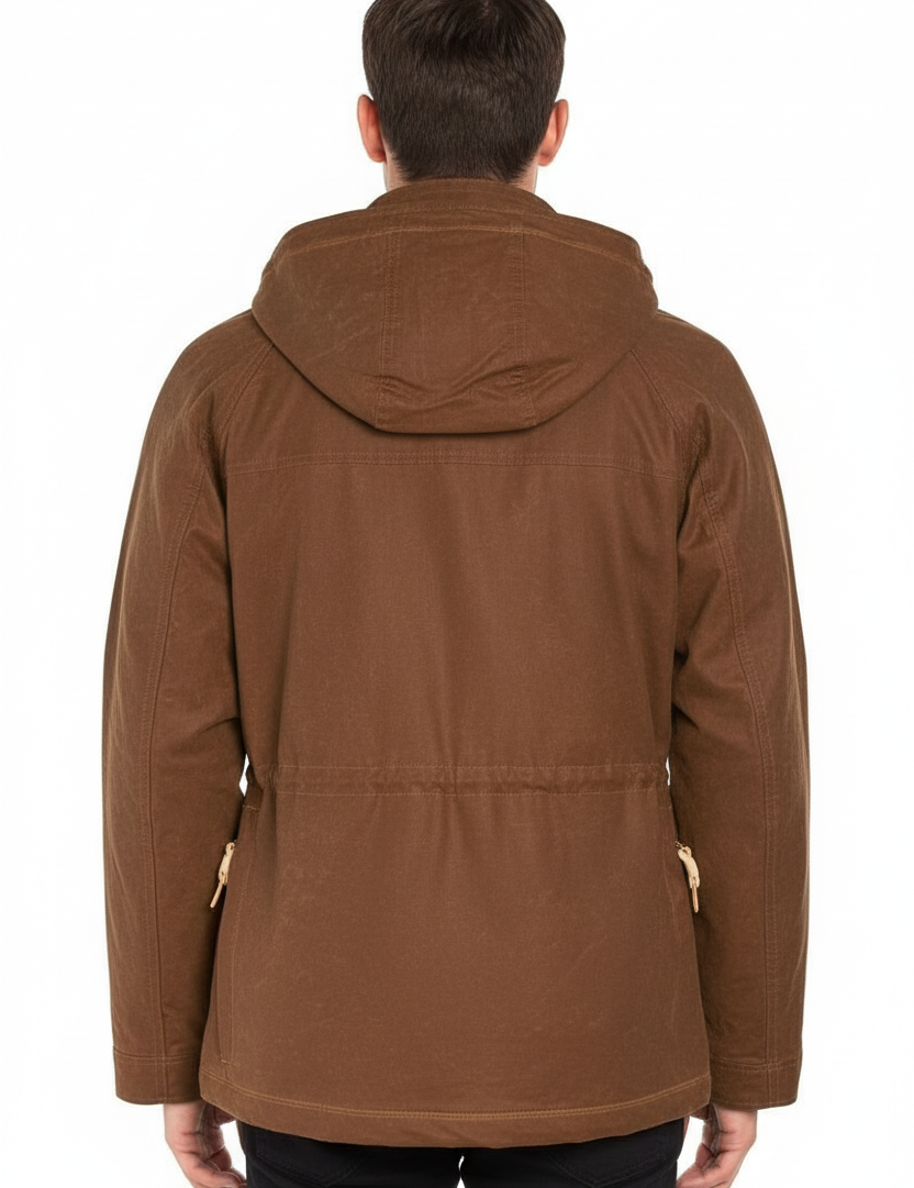 MANIFATTURA CECCARELLI Parka uomo in cotone New Fisherman dark tan 