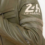 LE MANS Giubbotto uomo Silverstone Sheep Crown in pelle montone kaki L 