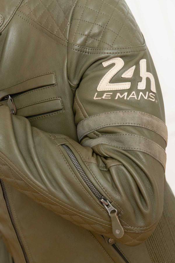 LE MANS Giubbotto uomo Silverstone Sheep Crown in pelle montone kaki L 