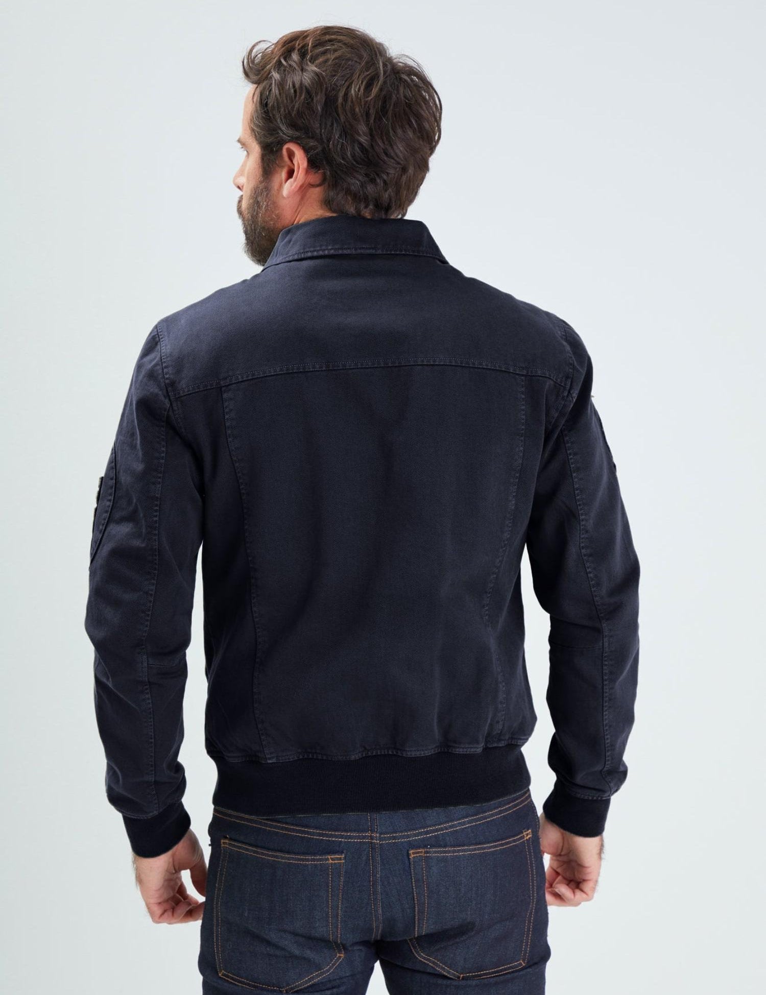 DAYTONA 73 Blouson Robery uomo in twill blu 