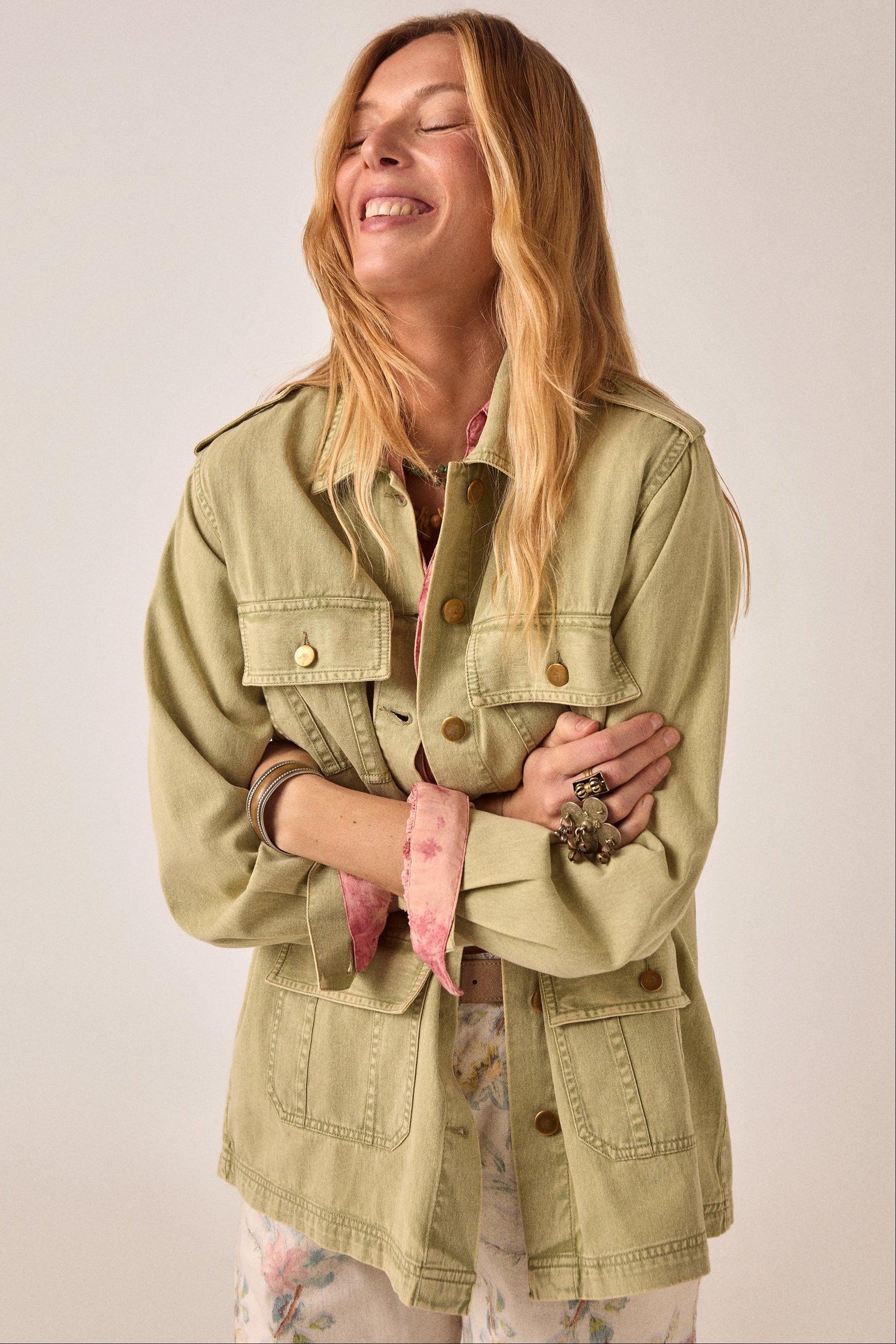 MAISON HOTEL Giacca donna Noa in cotone khaki 