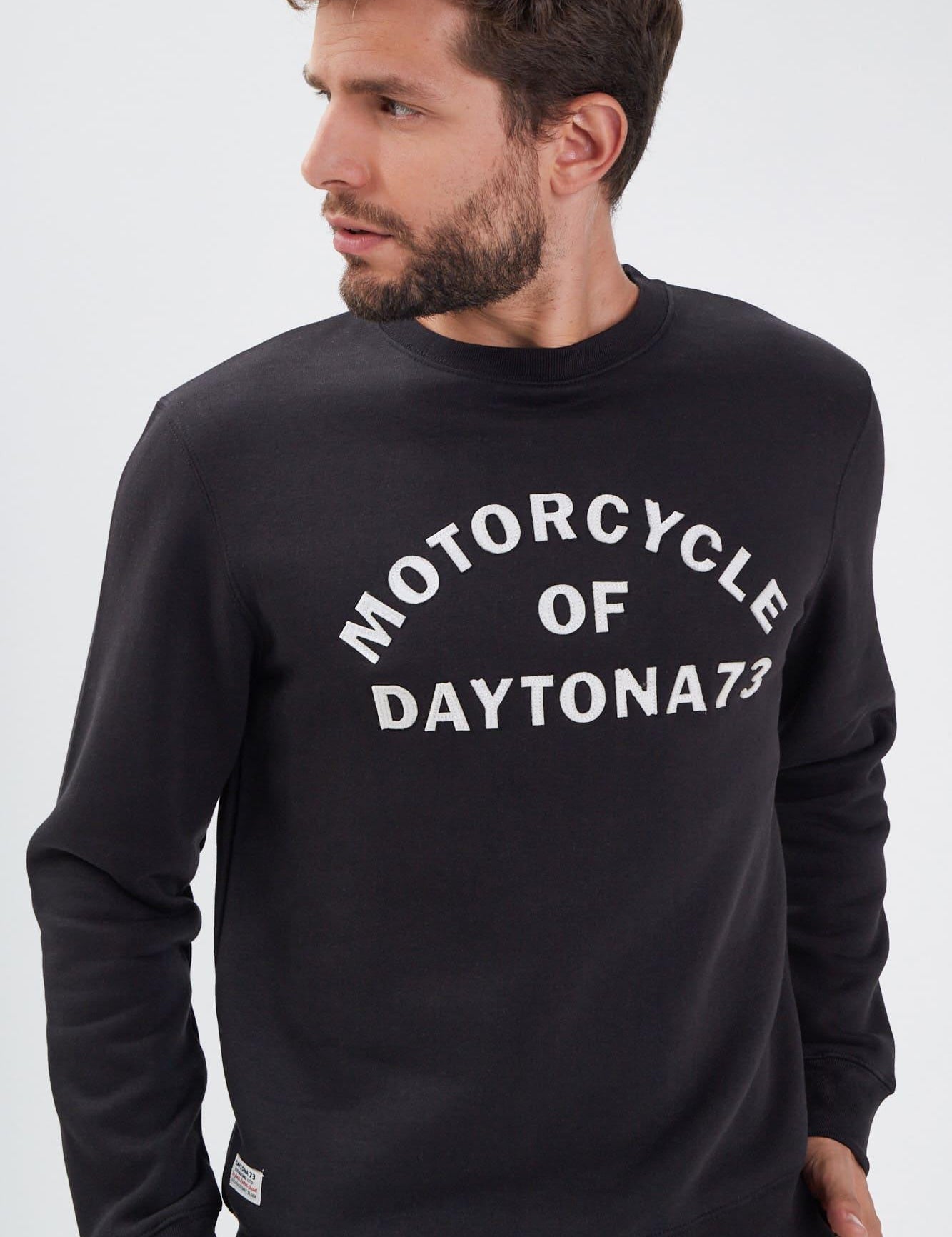 DAYTONA 73 Felpa Motorcycle Sweat Nera Uomo 