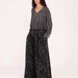 SANCTAMUERTE Pantalone donna Palazzo S192 