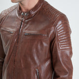 DAYTONA 73 Giacca in pelle cognac uomo Stirling 