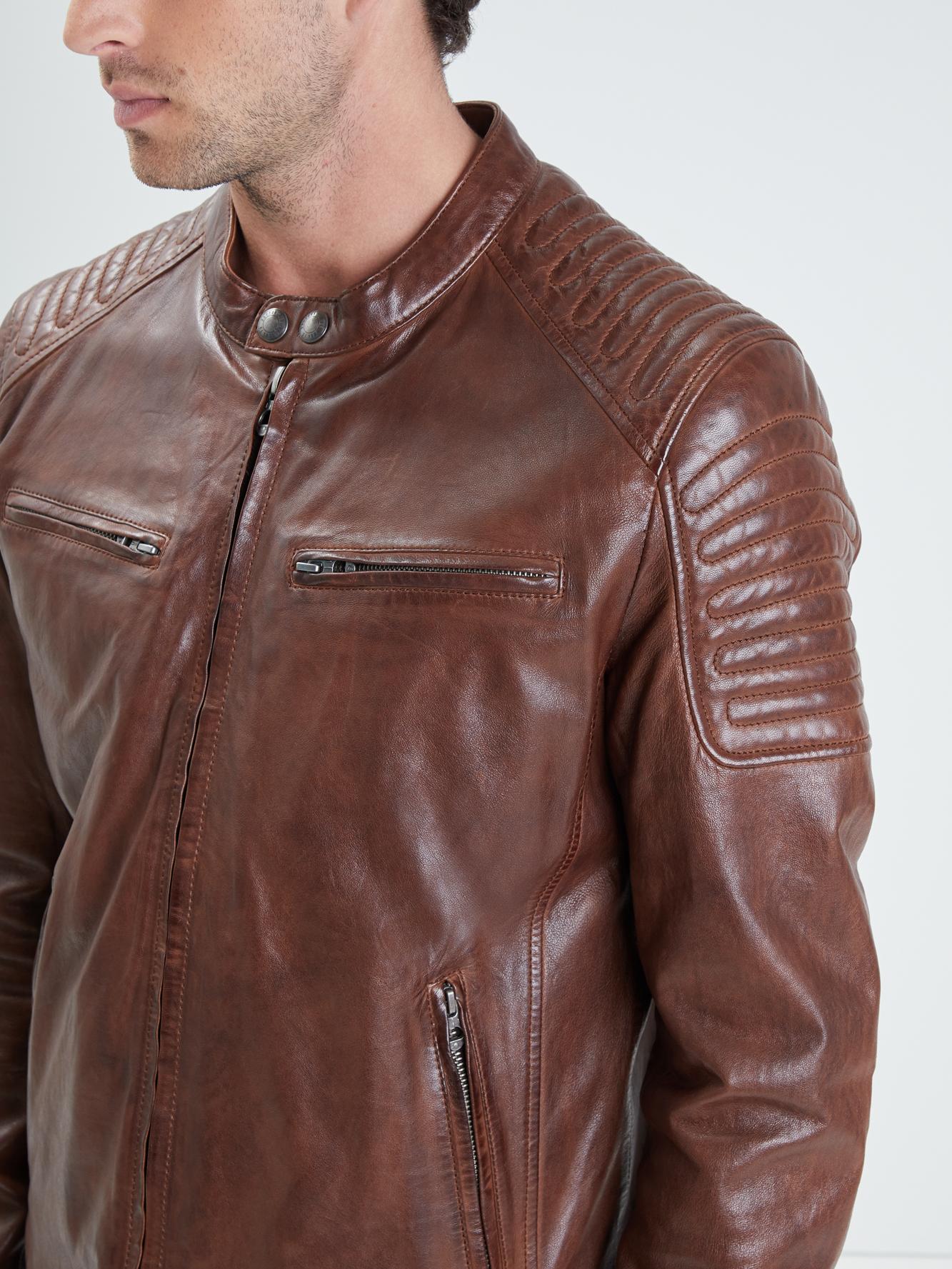 DAYTONA 73 Giacca in pelle cognac uomo Stirling 