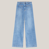 MAISON HOTEL Pantaloni donna Giuletta Light Blue Denim 