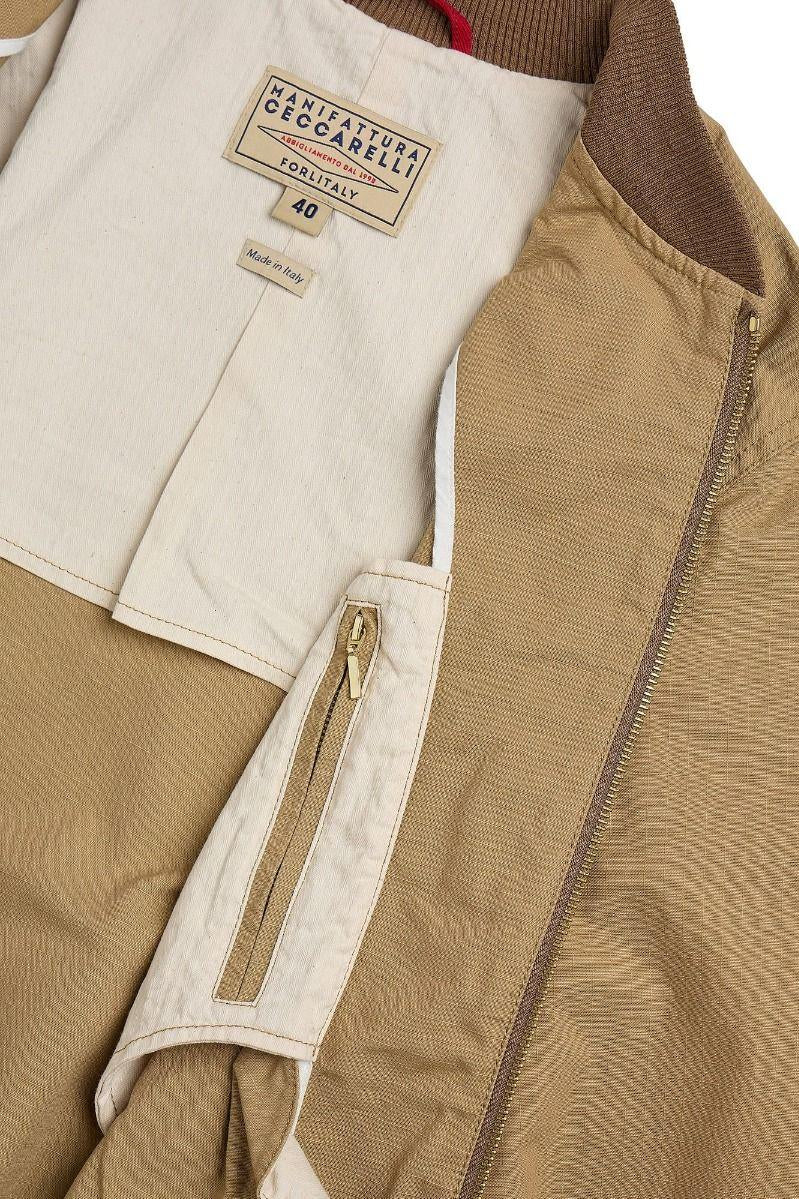MANIFATTURA CECCARELLI Bomber uomo in cotone dark tan 